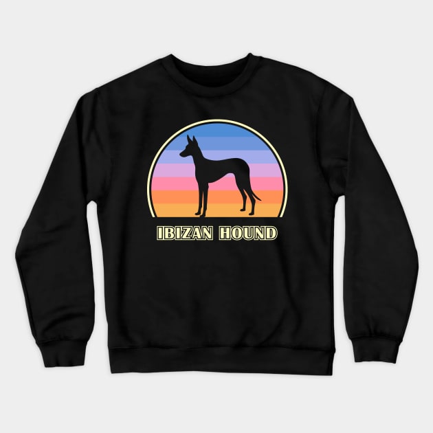 Ibizan Hound Vintage Sunset Dog Crewneck Sweatshirt by millersye